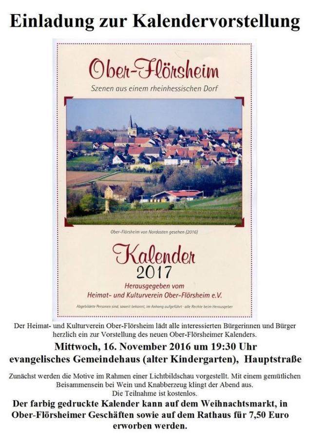 Flyer Kalendervorstellung